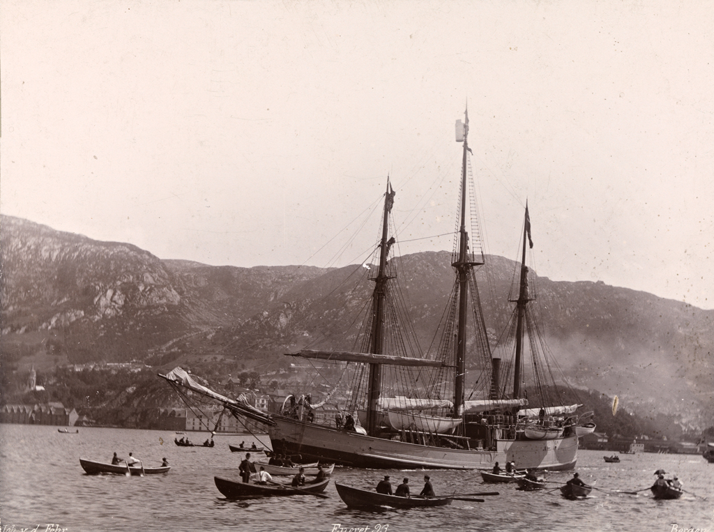 «Fram» forlater Bergen 2. juli 1893.