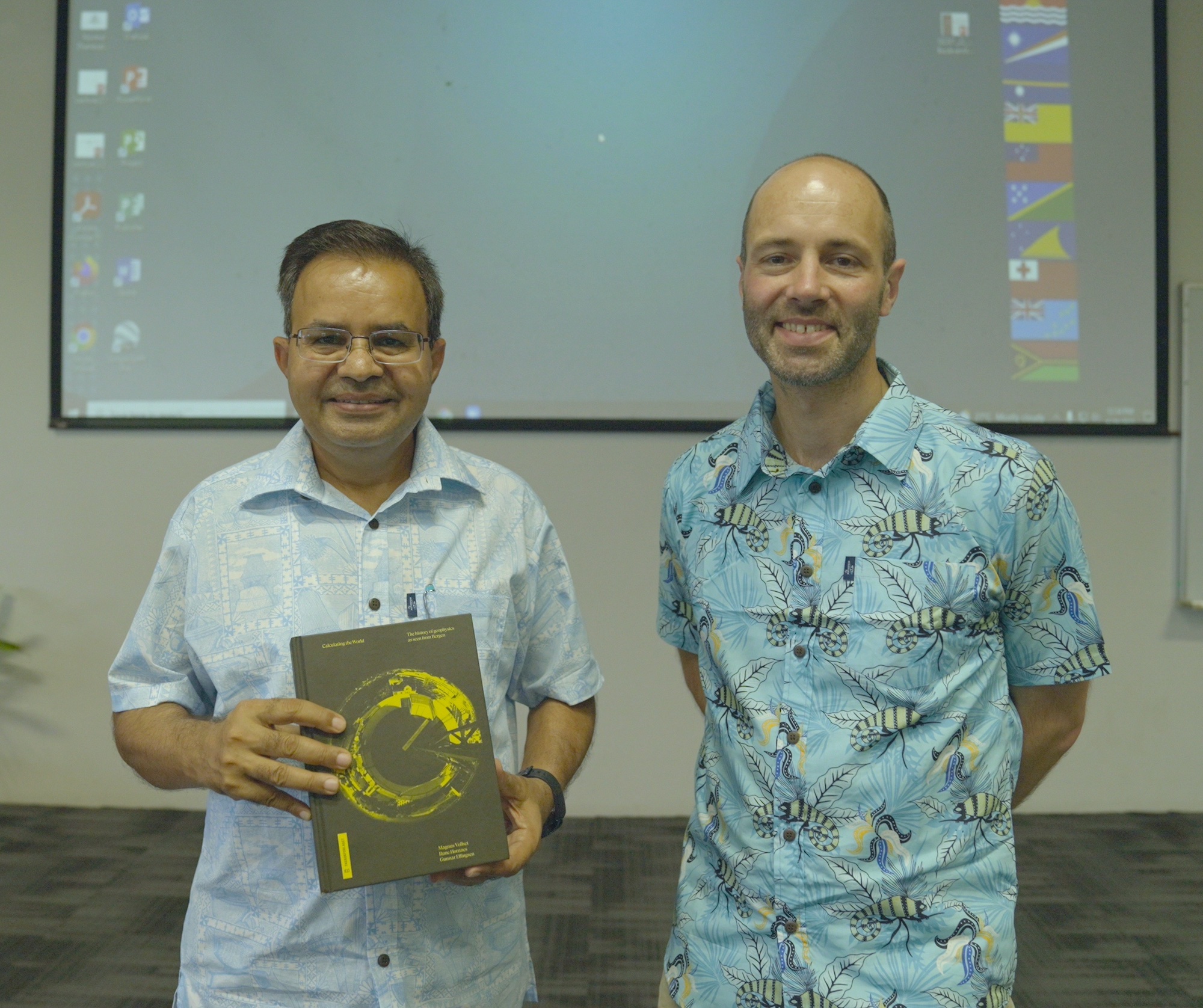 Suhil Kumar, Director of Research, University of South Pacific and Thomas Spengler, Director of the Norwegian Research School CHESS.” (Mattia Ferraro)