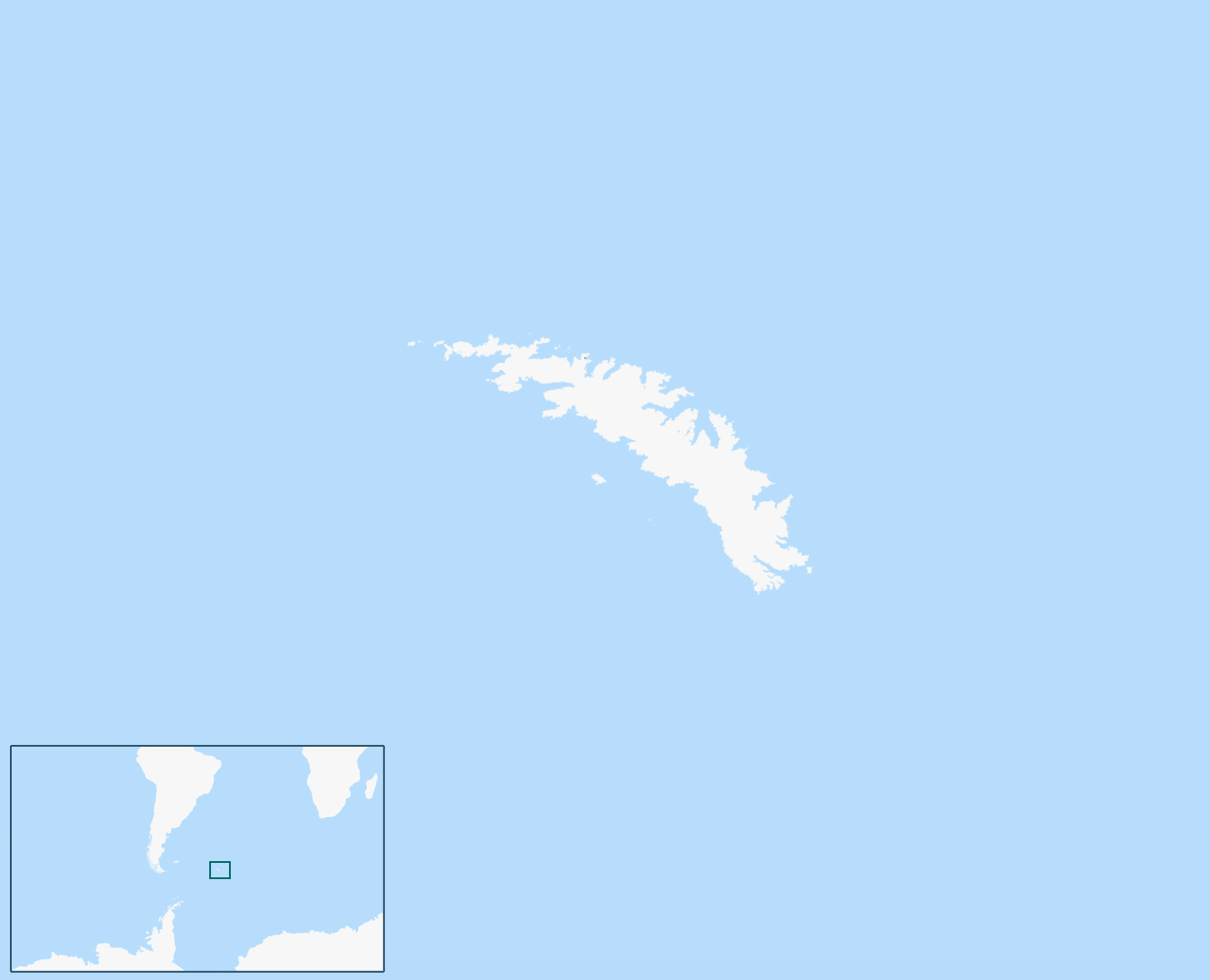 Sør-Georgia ligg rett aust for sørspissen av Sør-Amerika, midt i vestavindsbeltet (50-55°S) som omkransar det Antarktiske kontinent 