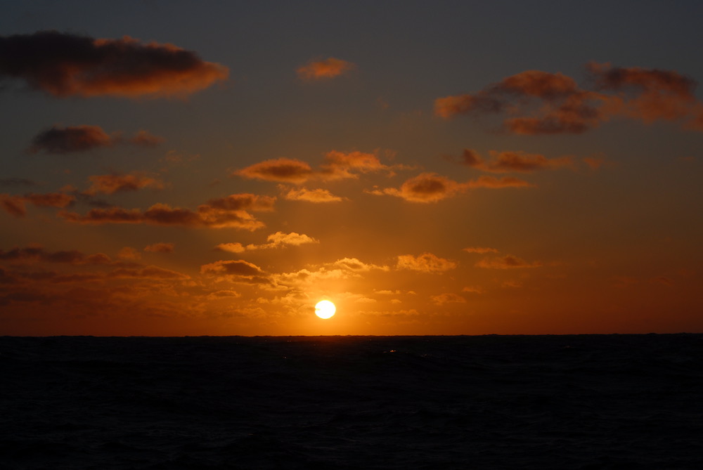 sunset at seas